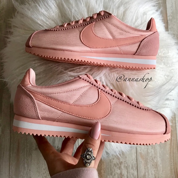 nike cortez pink nylon